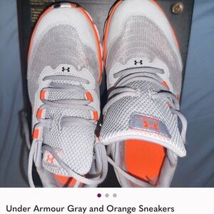 Under Armour Athletic Shoes in Gray and Orange